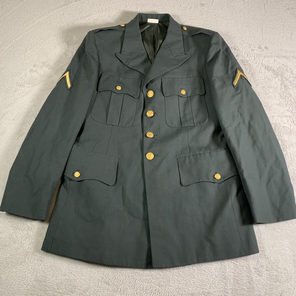 Vintage Maryland Clothing MFG Dress Jacket Mens 40 Regular Green US Army Class A